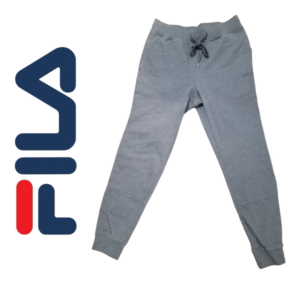 Fila Gray Sweatpants Joggers Elastic Waistband